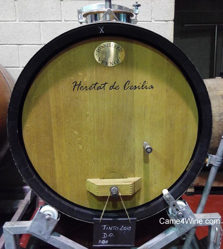 Their top red wine Ad Gaude is aged for 24 months in this special 900L barrel.